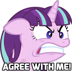 Size: 776x768 | Tagged: agree with me, derpibooru import, dialogue, female, gauntlet of fire, image macro, mare, meme, ragelight glimmer, safe, solo, starlight glimmer, the cutie map, the internet, the internet in a nutshell