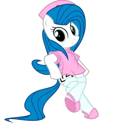 Size: 1415x1415 | Tagged: suggestive, artist:advancebrony, artist:pyruvate, derpibooru import, edit, oc, oc:minty blue, unofficial characters only, pony, semi-anthro, bipedal, clothes, female, nurse outfit, socks, solo, solo female, zettai ryouiki