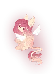 Size: 833x1092 | Tagged: angelic wings, artist:du-sk, crying, derpibooru import, flowing mane, makeup, pink, sad, safe, solo, yellow