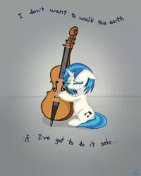 Size: 1024x1280 | Tagged: safe, artist:nuka-kitty, derpibooru import, vinyl scratch, pony, unicorn, crying, female, implied death, implied octavia, iyaz, loss, mare, sad, solo, song reference