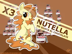 Size: 3000x2250 | Tagged: artist:creativitybox18, derpibooru import, food, nutella, oc, oc:nuty express, safe, solo, unofficial characters only