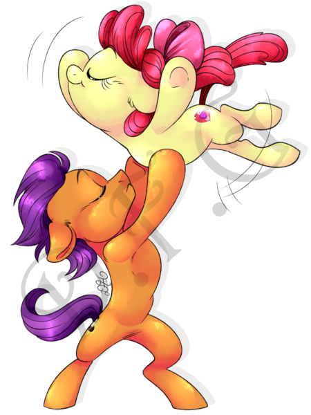 Size: 1024x1365 | Tagged: apple bloom, artist:dragonfoxgirl, cutie mark, dancing, derpibooru import, female, male, on your marks, safe, shipping, simple background, straight, tenderbloom, tender taps, the cmc's cutie marks, transparent background, watermark