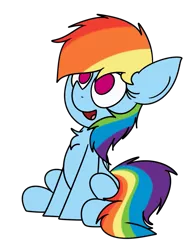 Size: 925x1192 | Tagged: safe, artist:mr. rottson, derpibooru import, rainbow dash, chest fluff, filly, filly rainbow dash, simple background, solo, transparent background, younger