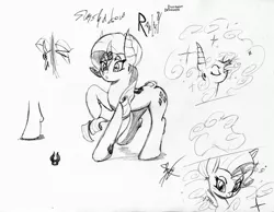 Size: 3285x2549 | Tagged: safe, artist:marvelousqueen, derpibooru import, rarity, fanfic art, monochrome, solo