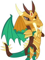 Size: 1935x2576 | Tagged: armor, artist:sketchmcreations, crossed arms, derpibooru import, disguise, dragon, dragon armor, dragoness, gauntlet of fire, helmet, inkscape, princess ember, safe, simple background, solo, transparent background, vector