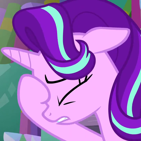 Size: 720x720 | Tagged: cropped, derpibooru import, facehoof, fail, reaction image, safe, screencap, solo, starlight glimmer, the crystalling