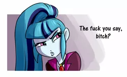 Size: 1752x1061 | Tagged: safe, artist:ponut_joe, derpibooru import, sonata dusk, equestria girls, reaction image, solo, vulgar