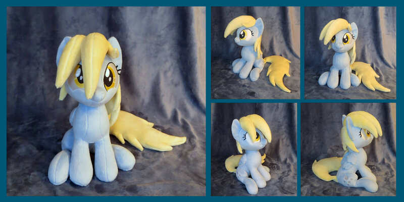 Size: 4909x2455 | Tagged: safe, artist:fireflytwinkletoes, derpibooru import, derpy hooves, pegasus, pony, cute, derpabetes, female, irl, mare, photo, plushie, solo