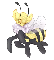 Size: 1000x1100 | Tagged: artist:shark-sheep, bee, bee pony, derpibooru import, monster mare, original species, safe, simple background, solo, transparent background