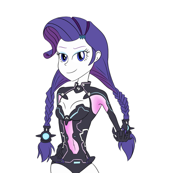 Size: 1000x1000 | Tagged: safe, artist:a_simplepony, derpibooru import, rarity, equestria girls, clothes, cosplay, costume, hyperdimension neptunia, solo