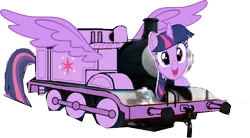 Size: 640x352 | Tagged: safe, derpibooru import, edit, twilight sparkle, twilight sparkle (alicorn), alicorn, pony, 1000 hours in ms paint, female, hype train, inanimate tf, mare, mlp hype train locomotive, ms paint, not salmon, pooh's adventures, pooh's adventures wiki, thomas the tank engine, train, trainified, transformation, wat, what has science done, wikia