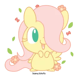 Size: 600x600 | Tagged: artist:daieny, chibi, cute, derpibooru import, fluttershy, hair over one eye, safe, shyabetes, solo