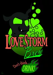 Size: 950x1350 | Tagged: artist:cogweaver, changeling, derpibooru import, logo, love poison, oddworld, reference, safe, soul storm brew