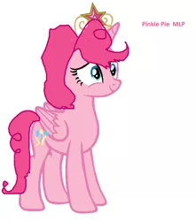 Size: 606x684 | Tagged: safe, artist:pinkie pie cake, derpibooru import, pinkie pie, alicorn, pony, base used, pinkiecorn, quality, solo, xk-class end-of-the-world scenario