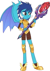 Size: 1852x2611 | Tagged: safe, artist:sketchmcreations, derpibooru import, princess ember, dragon, equestria girls, gauntlet of fire, armor, bloodstone scepter, dragon armor, dragon lord ember, equestria girls-ified, female, humanized, inkscape, simple background, solo, transparent background, vector, winged humanization