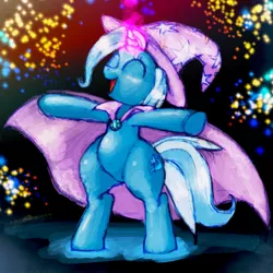 Size: 1024x1024 | Tagged: safe, artist:remyroez, derpibooru import, trixie, pony, unicorn, female, mare, solo