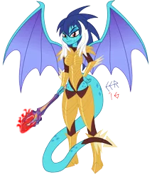 Size: 3000x3510 | Tagged: safe, artist:e-e-r, derpibooru import, princess ember, dragon, equestria girls, gauntlet of fire, bloodstone scepter, breasts, busty princess ember, dragon armor, dragon lord ember, equestria girls-ified, female, horned humanization, humanized, sexy, signature, simple background, solo, tailed humanization, transparent background