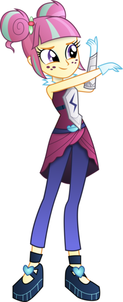 Size: 3498x8568 | Tagged: safe, artist:illumnious, derpibooru import, sour sweet, equestria girls, friendship games, absurd resolution, adobe illustrator, archery, archery clothes, clothes, freckles, gloves, simple background, solo, transparent background, vector