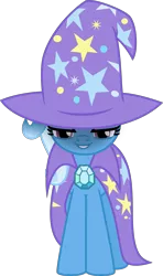 Size: 3289x5559 | Tagged: safe, artist:osipush, derpibooru import, trixie, pony, unicorn, no second prances, cape, clothes, female, hat, inkscape, mare, simple background, solo, that was fast, transparent background, trixie's glare, vector, wizard hat