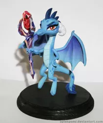 Size: 2551x3041 | Tagged: artist:aplexpony, bloodstone scepter, craft, derpibooru import, dragon, dragon lord ember, figure, princess ember, safe, solo, statuette