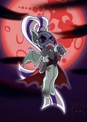 Size: 2674x3728 | Tagged: safe, artist:brother orin, derpibooru import, coloratura, bat pony, pony, vampony, bat ponified, countess coloratura, crossover, killer instinct, mare in the moon, mira, moon, race swap