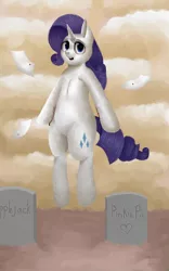 Size: 1024x1645 | Tagged: semi-grimdark, artist:gothic-rarity, derpibooru import, applejack, pinkie pie, rarity, pony, unicorn, blood, grave, gravestone, graveyard, implied death, self harm