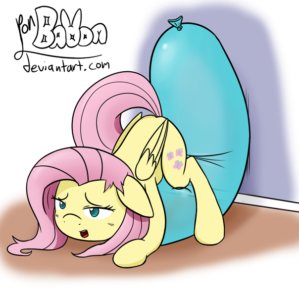 Size: 1208x1200 | Tagged: against wall, artist:ponballoon, balloon, balloon fetish, cute, derpibooru import, female, fluttershy, grinding, questionable, solo, solo female