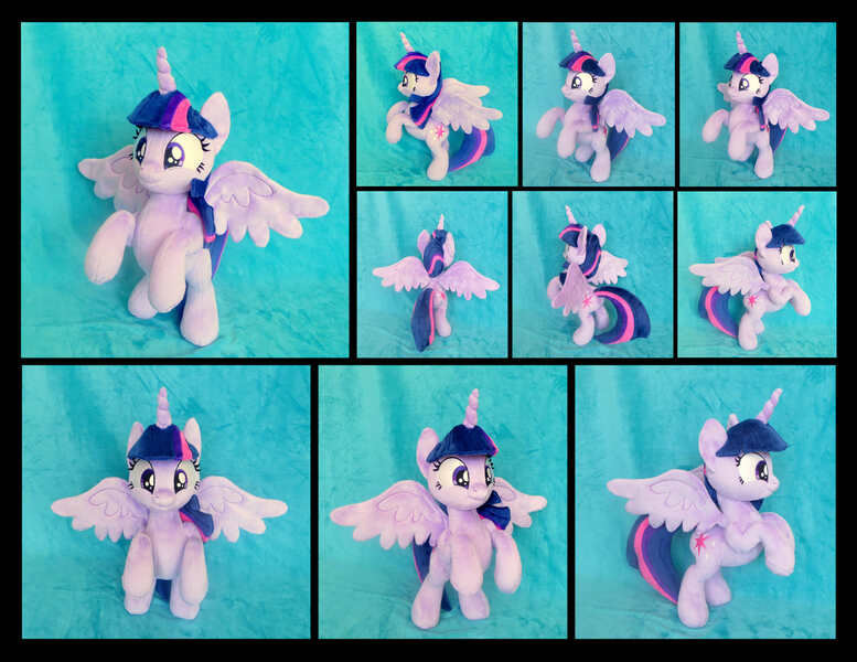 Size: 4689x3623 | Tagged: safe, artist:fireflytwinkletoes, derpibooru import, twilight sparkle, twilight sparkle (alicorn), alicorn, pony, cute, female, irl, mare, photo, plushie, rearing, solo, spread wings, twiabetes