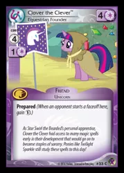 Size: 358x500 | Tagged: ccg, clover the clever, derpibooru import, enterplay, marks in time, merchandise, safe, twilight sparkle