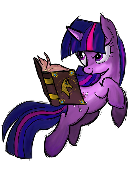 Size: 2160x2880 | Tagged: dead source, safe, artist:ascendingphoenix, derpibooru import, twilight sparkle, fighting is magic, book, rearing, solo, trace