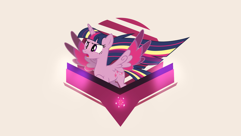 Size: 1920x1080 | Tagged: safe, artist:stormvisuals, artist:theshadowstone, derpibooru import, twilight sparkle, twilight sparkle (alicorn), alicorn, pony, female, mare, minimalist, rainbow power, solo, vector, wallpaper