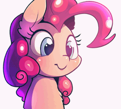 Size: 560x506 | Tagged: safe, artist:lunarmarshmallow, derpibooru import, pinkie pie, earth pony, pony, :p, :t, animated, blinking, blushing, bust, chest fluff, cute, diapinkes, eye shimmer, female, heart eyes, mare, mlem, ponk, portrait, silly, simple background, smiling, solo, sweet dreams fuel, tongue out, weapons-grade cute, white background, wingding eyes
