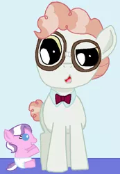 Size: 559x810 | Tagged: safe, derpibooru import, diamond tiara, svengallop, pony, 1000 hours in ms paint, baby, baby pony, cousins, glasses, ms paint, nerd