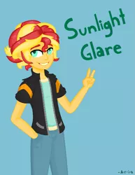 Size: 967x1252 | Tagged: safe, artist:a-r-i-a-1997, derpibooru import, sunset shimmer, equestria girls, equestria guys, male, redraw, rule 63, solo, sunset glare
