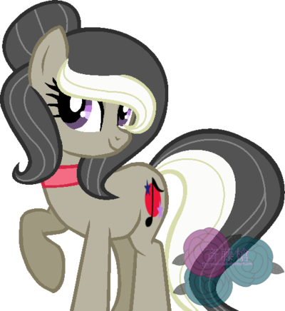 Size: 400x436 | Tagged: artist:t-aroutachiikun, derpibooru import, oc, oc:fiddle, offspring, parent:frederic horseshoepin, parent:octavia melody, parents:fredtavia, safe, simple background, solo, transparent background, unofficial characters only