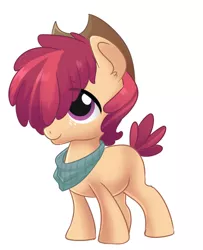 Size: 806x992 | Tagged: artist:craftedfun3, colt, derpibooru import, male, oc, oc:lucky apple, offspring, parent:apple bloom, parents:tenderbloom, parent:tender taps, safe, simple background, solo, unofficial characters only, white background