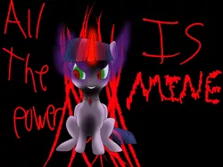 Size: 4000x3000 | Tagged: safe, artist:xhardwirex, derpibooru import, twilight sparkle, twilight sparkle (alicorn), alicorn, pony, alicorn amulet, corrupted, dark magic, female, magic, mare, solo, sombra eyes, tyrant sparkle