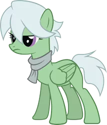 Size: 2426x2835 | Tagged: safe, artist:duskthebatpack, derpibooru import, oc, oc:emerald bulwark, unofficial characters only, pegasus, pony, clothes, female, mare, scarf, simple background, solo, transparent background, vector