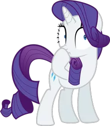 Size: 1142x1301 | Tagged: artist:keronianniroro, covering, derpibooru import, inkscape, rarity, safe, scrunchy face, simple background, solo, the crystalling, transparent background, vector