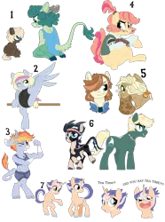 Size: 1999x2680 | Tagged: safe, artist:dbkit, derpibooru import, derpy hooves, oc, oc:amalthea, oc:brite eyes, oc:hightide, oc:potato chip, oc:rosy rascal, oc:sabre dance, antelope, diamond dog, hybrid, minotaur, pegasus, pony, active stretch, female, flexible, jewelry, mare, necklace, offspring, parent:derpy hooves, parent:donut joe, parent:dumbbell, parent:hoops, parent:pinkie pie, parent:princess cadance, parent:rainbow dash, parent:shining armor, parents:ditzyhoops, parents:dumbdash, parents:pinkiejoe, parents:shiningcadance, sketch, sketch dump, stretching