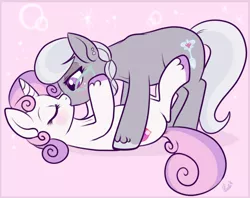 Size: 650x516 | Tagged: artist:lulubell, cute, derpibooru import, diasweetes, female, kissing, lesbian, older, older silver spoon, older sweetie belle, safe, shipping, silverbelle, silverbetes, silver spoon, sweetie belle, unshorn fetlocks