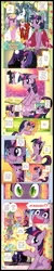 Size: 885x4440 | Tagged: absurd resolution, artist:akira himekawa, book, canterlot, comic, cute, derpibooru import, golden oaks library, implied twispike, magic, magic mirror, manga, marriage, meme origin, mirror, moon, night, official, princess cadance, safe, shining armor, silhouette, sparkles, spike, translation, twilight sparkle, wedding