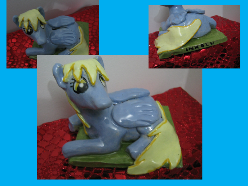 Size: 1152x864 | Tagged: safe, artist:inkblu, derpibooru import, derpy hooves, pegasus, pony, female, irl, mare, money box, photo