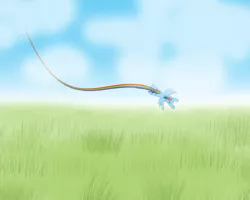 Size: 1280x1024 | Tagged: artist:inkblu, derpibooru import, grass field, rainbow dash, safe, solo