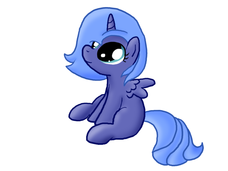 Size: 1600x1200 | Tagged: safe, artist:inkblu, derpibooru import, princess luna, cute, filly, sitting, solo, woona