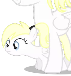 Size: 2000x2134 | Tagged: safe, artist:anonymous, derpibooru import, oc, oc:kyrie, oc:luftkrieg, unofficial characters only, pegasus, pony, /mlp/, aryan, aryan pony, aryanbetes, blonde, cute, female, filly, folded wings, magical lesbian spawn, mare, mother and daughter, nazipone, offspring, parent:oc:aryanne, parent:oc:kyrie, parents:oc x oc, ponytail, show accurate, simple background, standing, standing underneath, transparent background, vector, wings