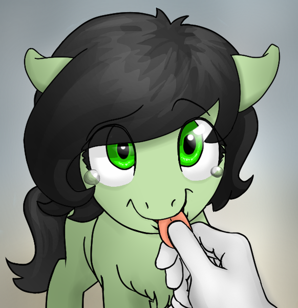 Size: 594x612 | Tagged: artist needed, safe, derpibooru import, oc, oc:anon, oc:anonfilly, unofficial characters only, earth pony, pony, :p, c:, crying, cute, eye clipping through hair, female, filly, floppy ears, fluffy, gradient background, hand, happy, looking at you, open mouth, raised eyebrow, smiling, tears of joy, tears of pain, tongue holding, tongue out