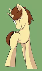 Size: 537x915 | Tagged: artist:mrrowboat, derpibooru import, oc, oc:city sweep, raised hoof, safe, solo, unofficial characters only, wink