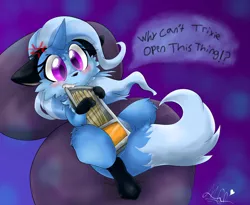 Size: 4608x3776 | Tagged: absurd resolution, artist:mordecairigbylover, crackers, derpibooru import, dialogue, food, fox, peanut butter, peanut butter crackers, safe, solo, species swap, text, trixie