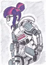 Size: 2460x3476 | Tagged: safe, artist:dragonemperror2810, derpibooru import, sci-twi, twilight sparkle, equestria girls, call of duty advanced warfare, crossover, exosuit, solo